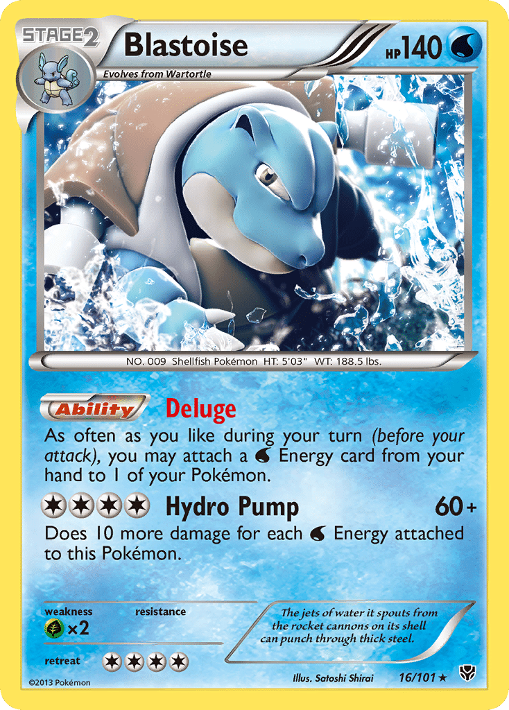 Blastoise Pokémon Plasma Blast (16/101) – Black & White
