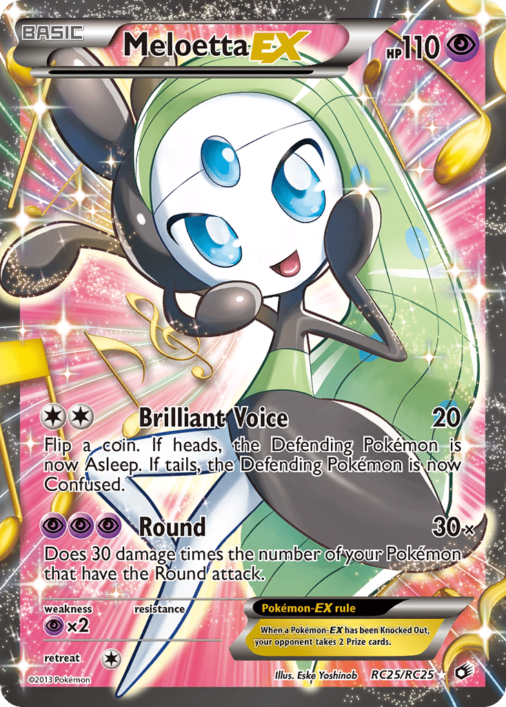 Meloetta-EX Pokémon Legendary Treasures (RC25/113) – Black & White