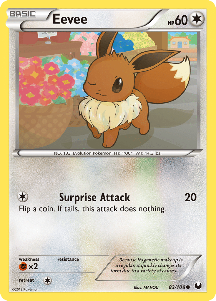 Eevee Pokémon Dark Explorers (83/108) – Black & White