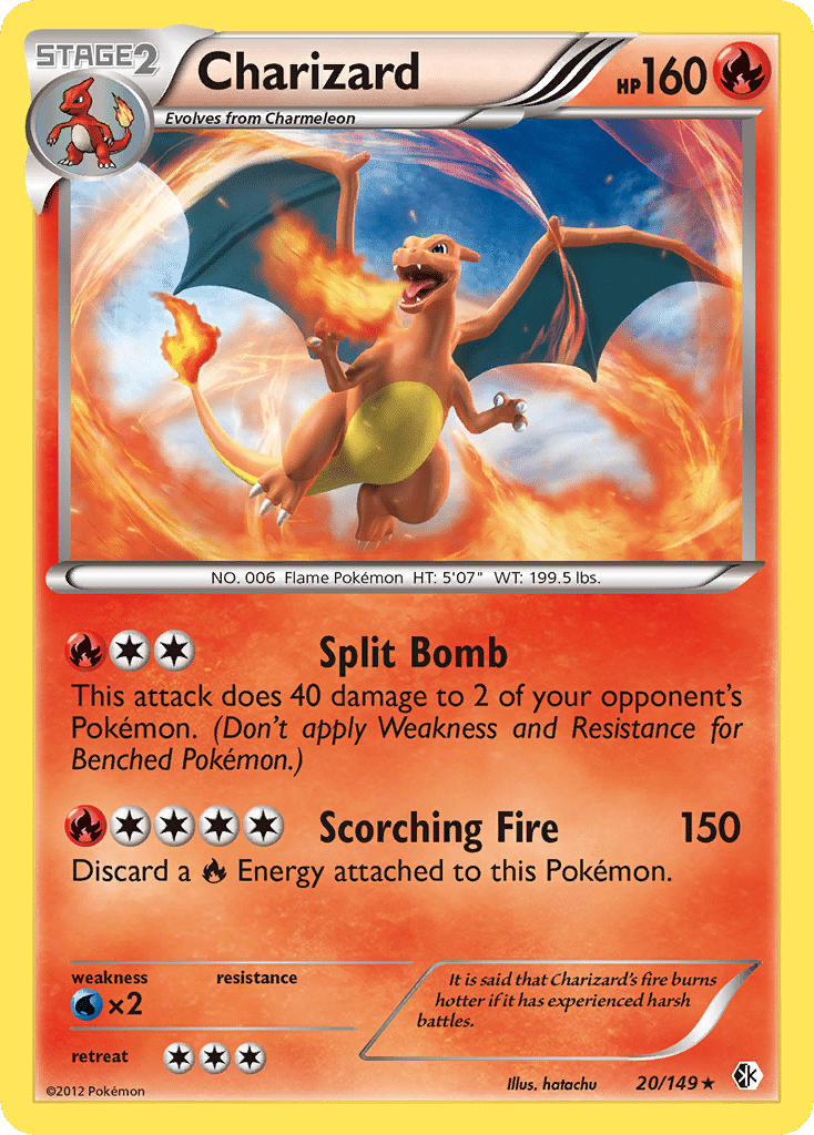 Charizard Pokémon Boundaries Crossed (20/149) – Black & White
