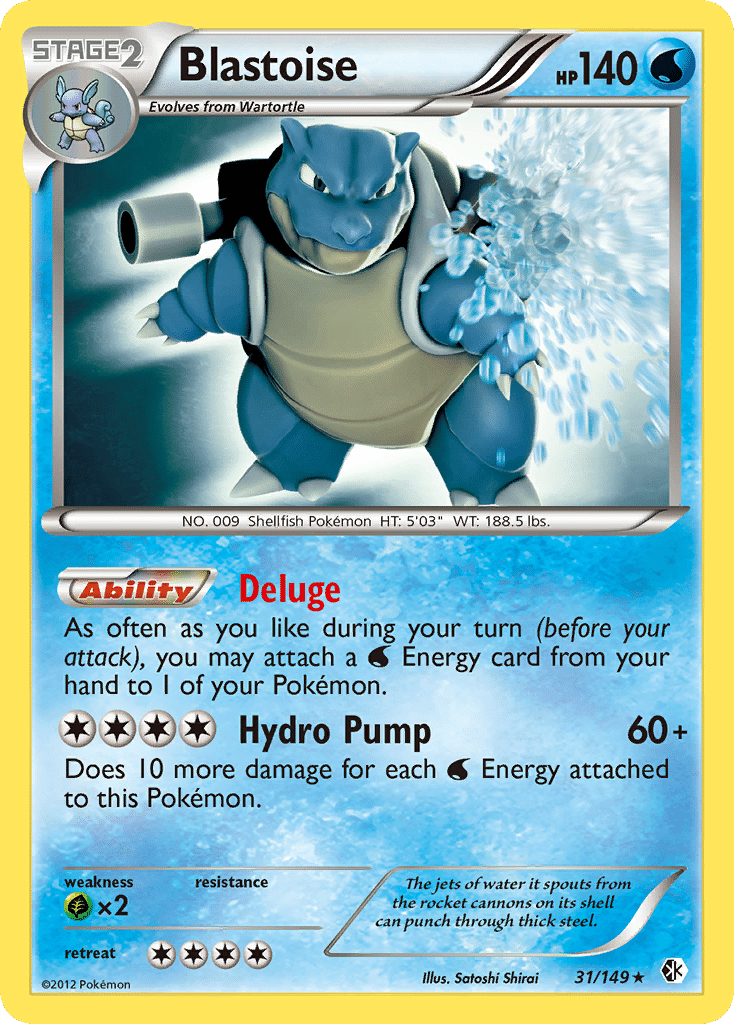 Blastoise Pokémon Boundaries Crossed (31/149) – Black & White