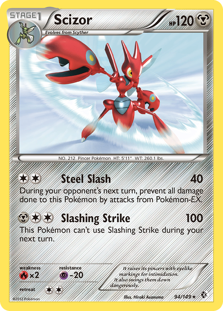 Scizor Pokémon Boundaries Crossed (94/149) – Black & White