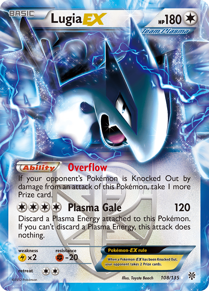 Lugia-EX Pokémon Plasma Storm (108/135) – Black & White