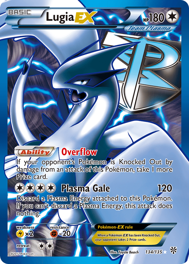 Lugia-EX Pokémon Plasma Storm (134/135) – Black & White