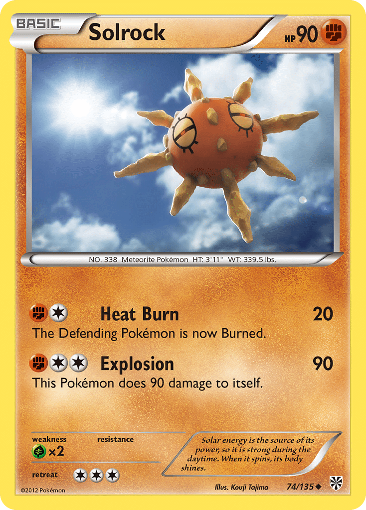 Solrock Pokémon Plasma Storm (74/135) – Black & White