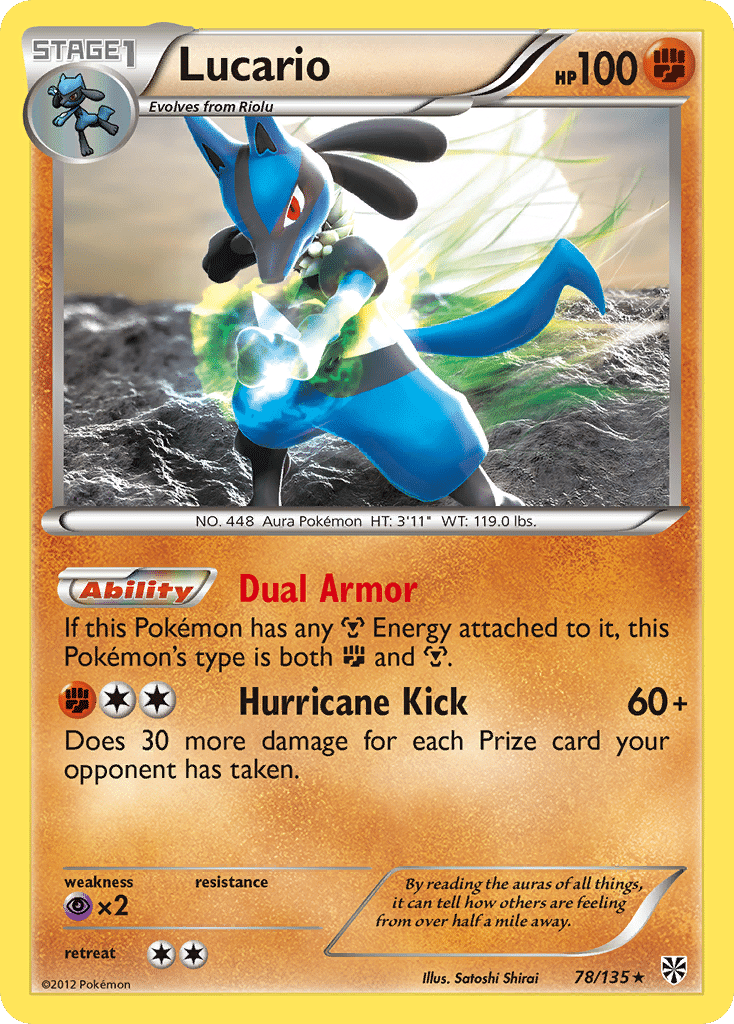 Lucario Pokémon Plasma Storm (78/135) – Black & White