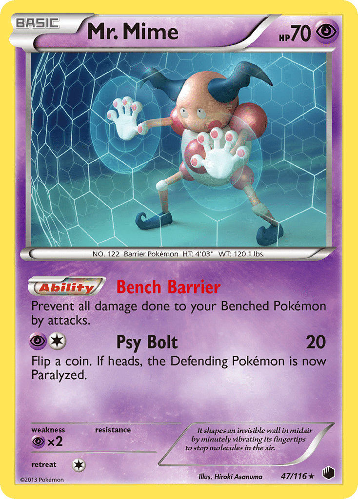 Mr. Mime Pokémon Plasma Freeze (47/116) – Black & White