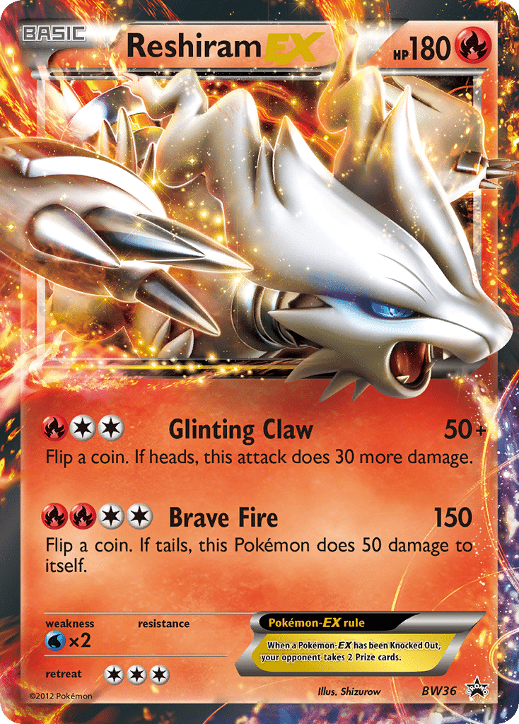 Reshiram-EX Pokémon BW Black Star Promos (BW36/101) – Black & White