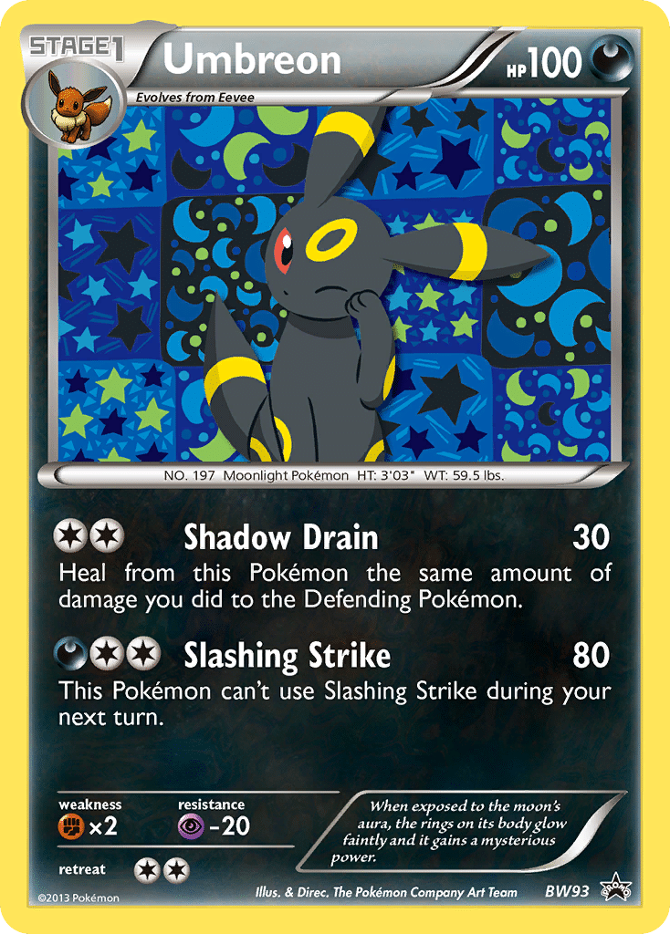 Umbreon Pokémon BW Black Star Promos (BW93/101) – Black & White