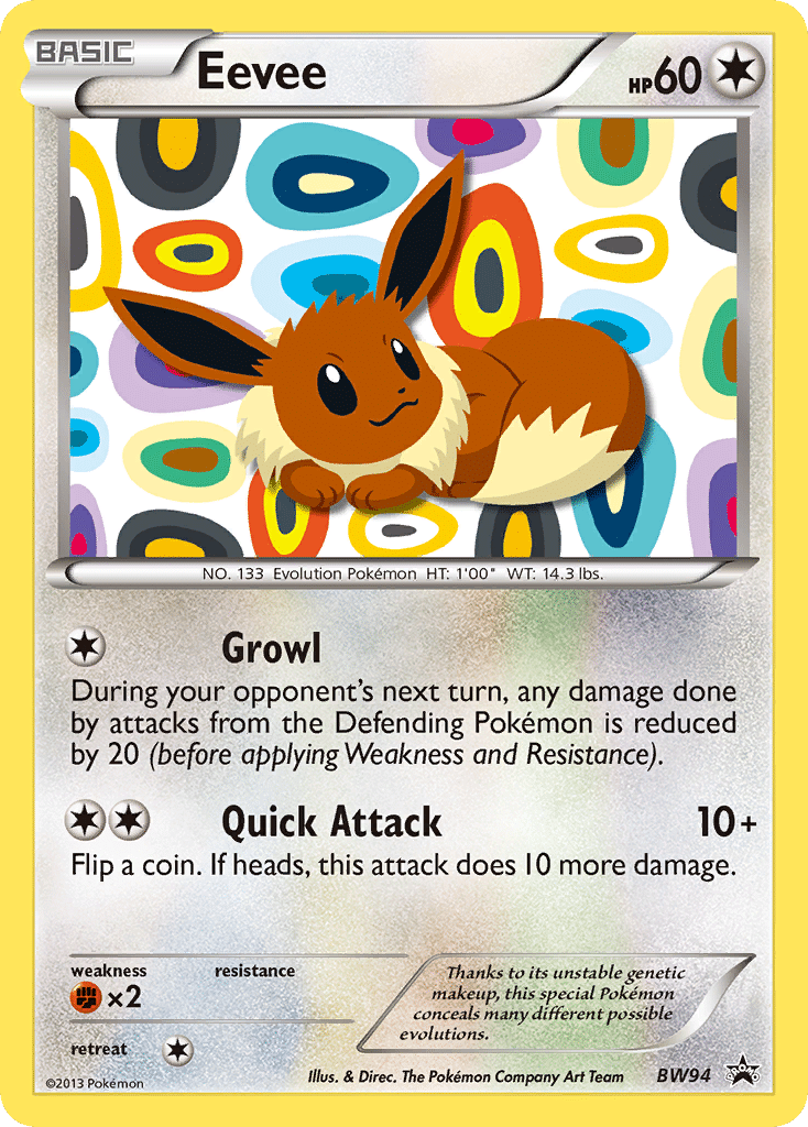 Eevee Pokémon BW Black Star Promos (BW94/101) – Black & White
