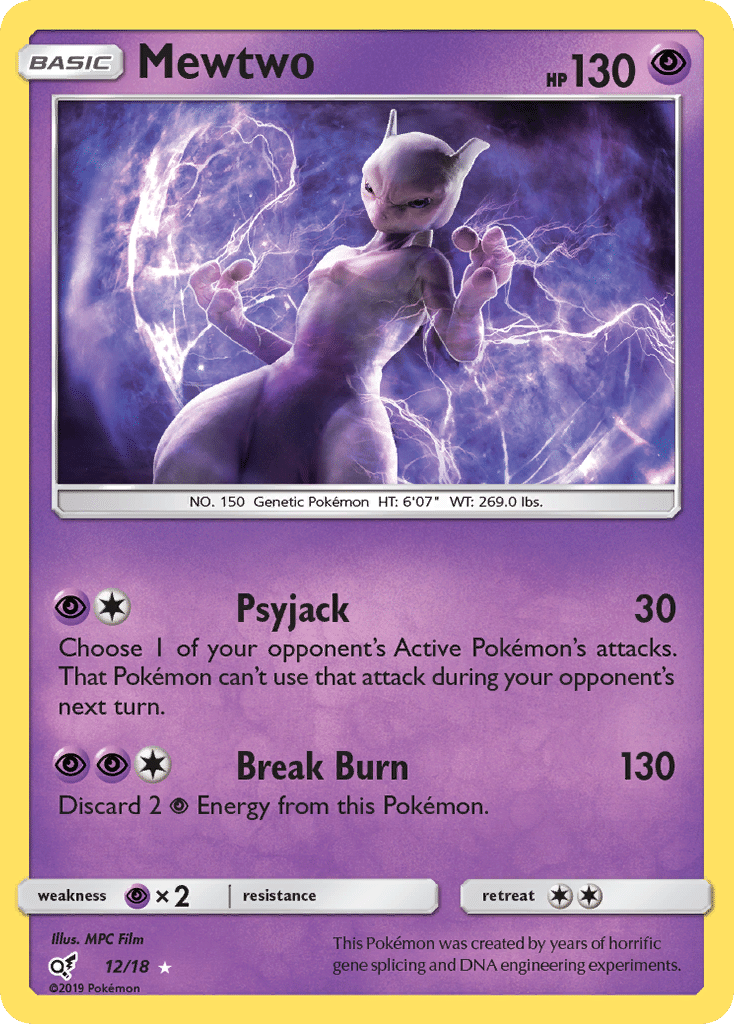 Mewtwo Pokémon Detective Pikachu (12/18) – Sun & Moon