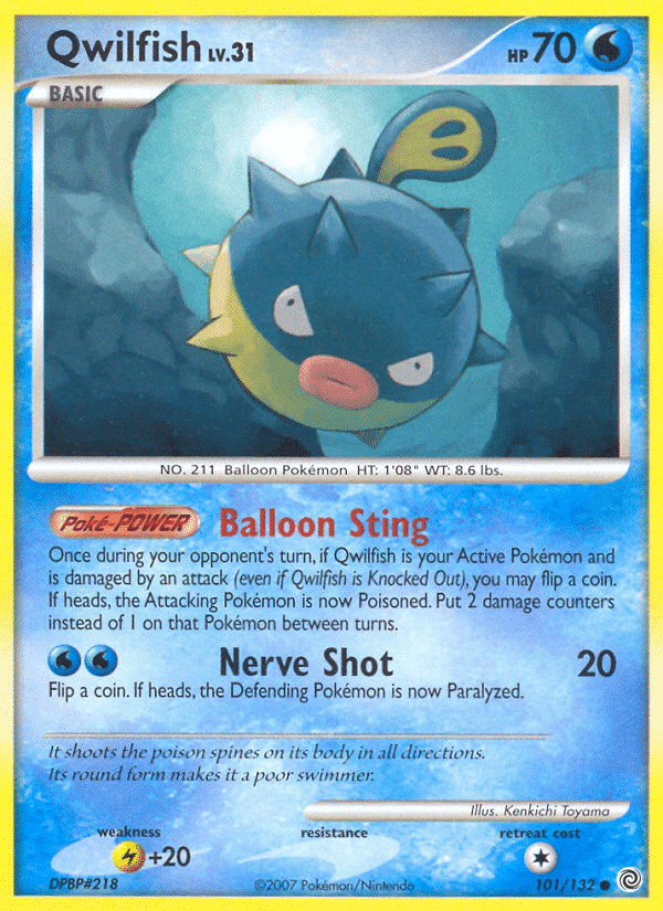Qwilfish Pokémon Secret Wonders (101/132) – Diamond & Pearl