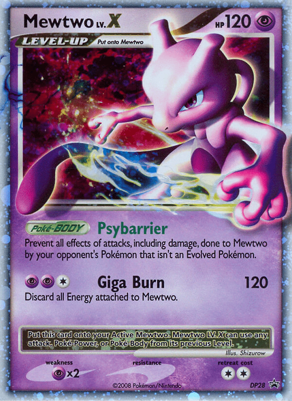 Mewtwo LV.X Pokémon DP Black Star Promos (DP28/56) – Diamond & Pearl
