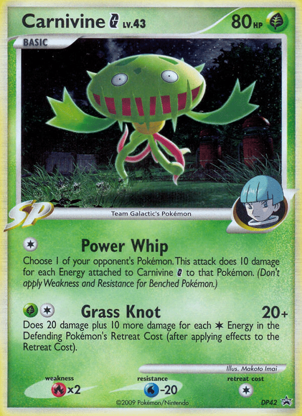 Carnivine G Pokémon DP Black Star Promos (DP42/56) – Diamond & Pearl