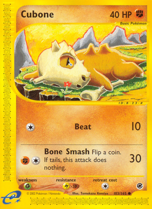 Cubone Pokémon Expedition Base Set (103/165) – E-Card