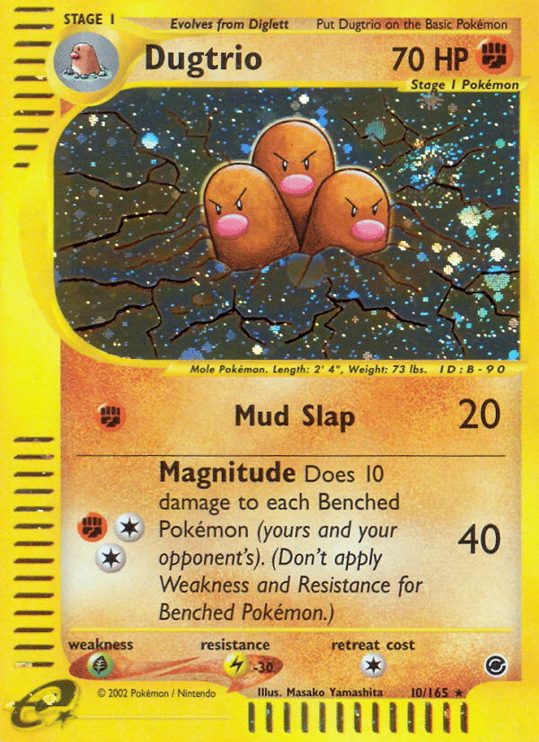 Dugtrio Pokémon Expedition Base Set (10/165) – E-Card