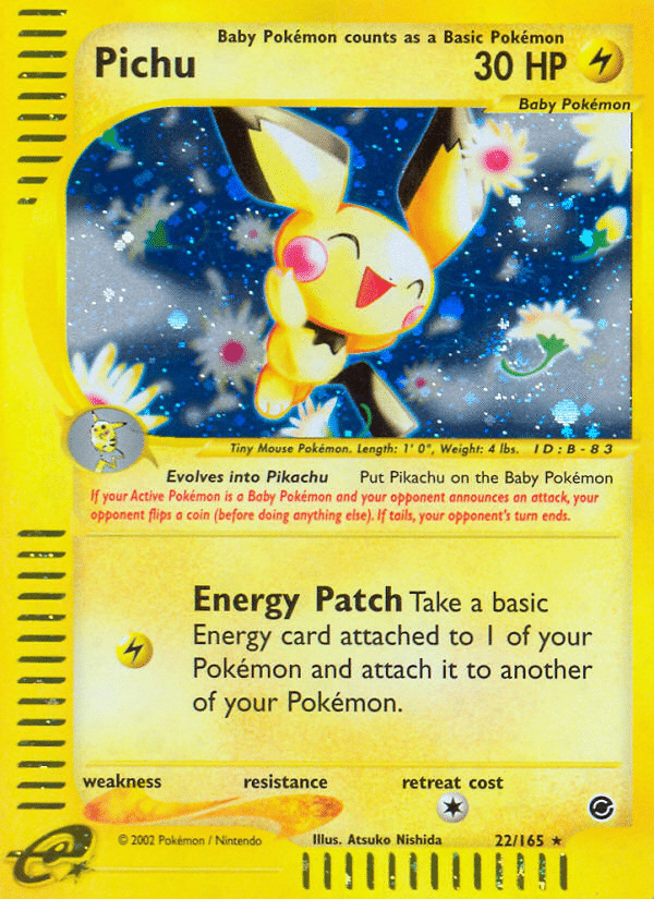 Pichu Pokémon Expedition Base Set (22/165) – E-Card