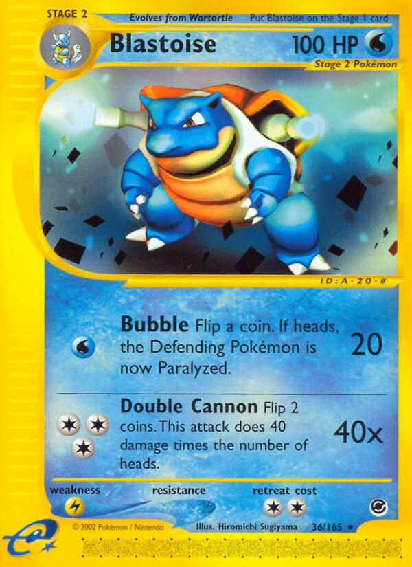 Blastoise Pokémon Expedition Base Set (36/165) – E-Card