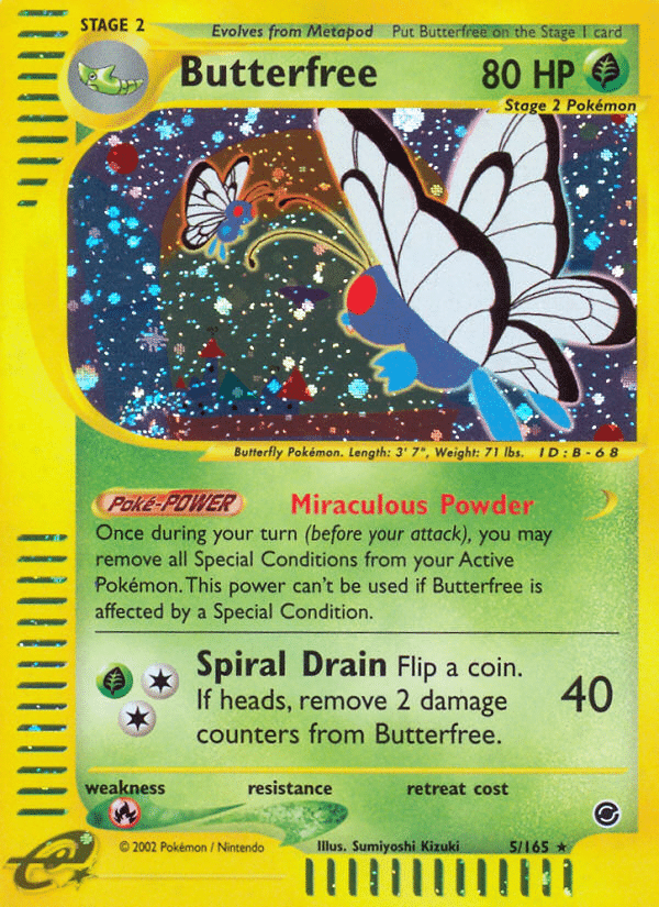 Butterfree Pokémon Expedition Base Set (5/165) – E-Card