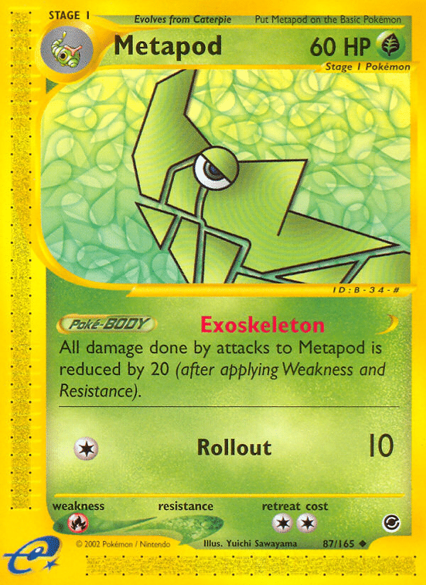 Metapod Pokémon Expedition Base Set (87/165) – E-Card