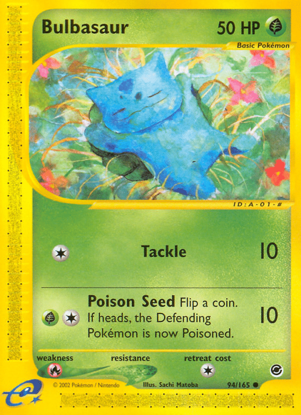 Bulbasaur Pokémon Expedition Base Set (94/165) – E-Card