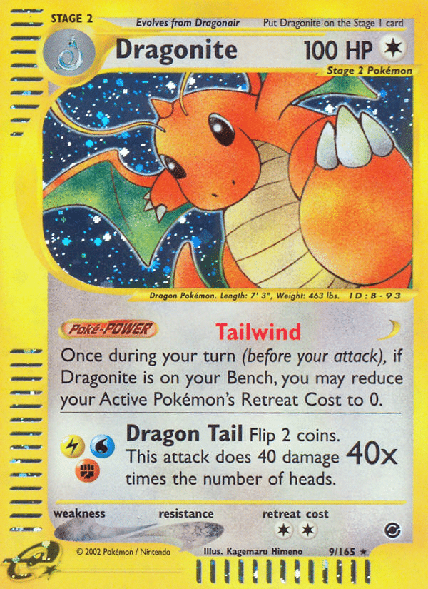 Dragonite Pokémon Expedition Base Set (9/165) – E-Card