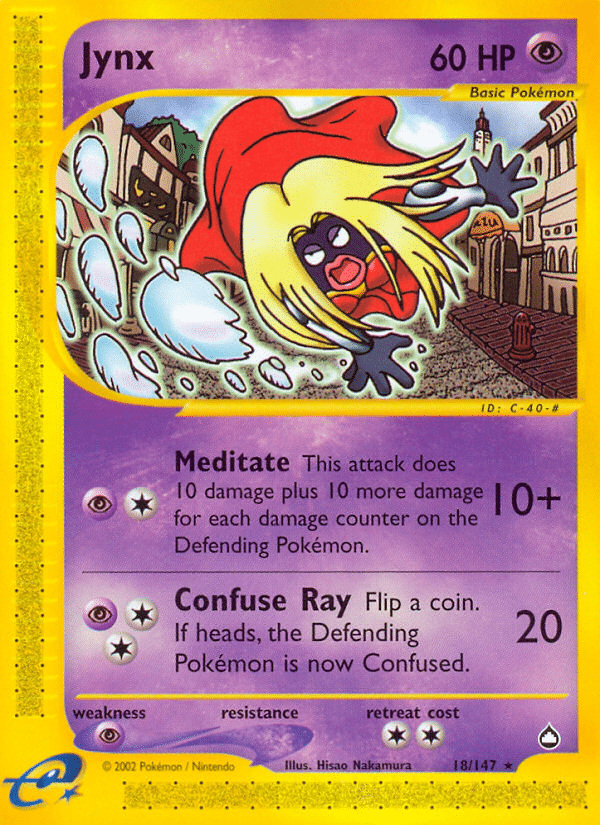 Jynx Pokémon Aquapolis (18/147) – E-Card