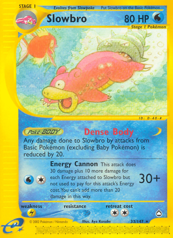 Slowbro Pokémon Aquapolis (33/147) – E-Card