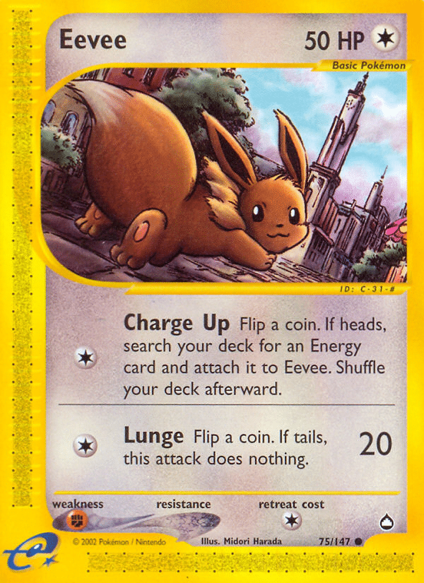 Eevee Pokémon Aquapolis (75/147) – E-Card