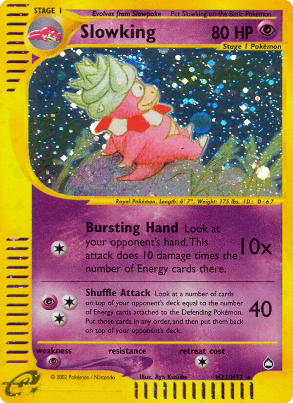 Slowking Pokémon Aquapolis (H22/147) – E-Card