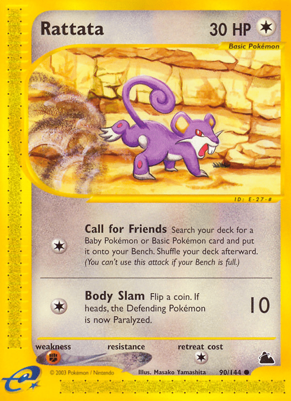Rattata Pokémon Skyridge (90/144) – E-Card
