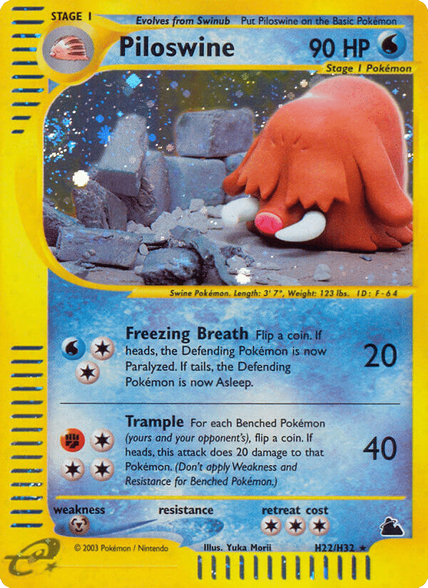 Piloswine Pokémon Skyridge (H22/144) – E-Card
