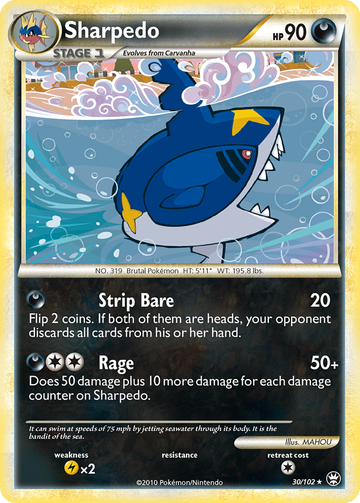 Sharpedo Pokémon HS—Triumphant (30/102) – HeartGold & SoulSilver