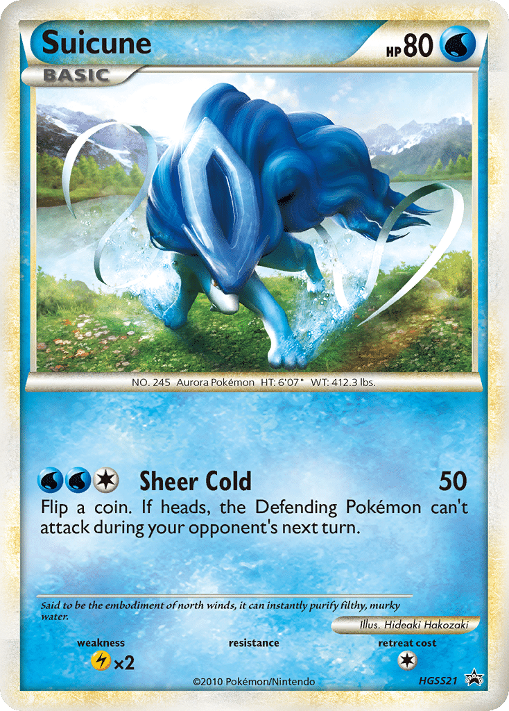 Suicune Pokémon HGSS Black Star Promos (HGSS21/25) – HeartGold & SoulSilver