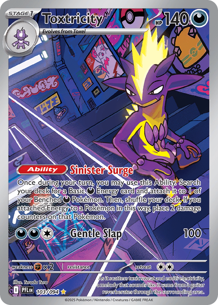 Toxtricity Pokémon Phantasmal Flames (103/94) – Mega Evolution