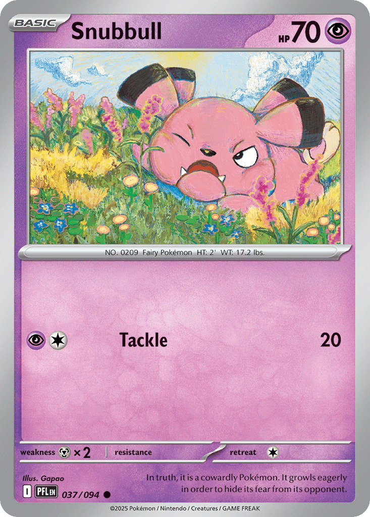 Snubbull Pokémon Phantasmal Flames (37/94) – Mega Evolution