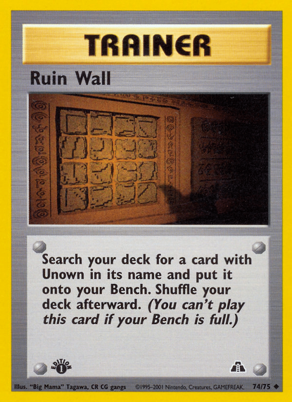 Ruin Wall Pokémon Neo Discovery (74/75) – Neo