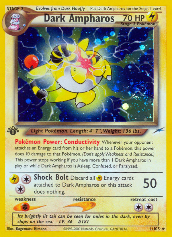 Dark Ampharos Pokémon Neo Destiny (1/105) – Neo