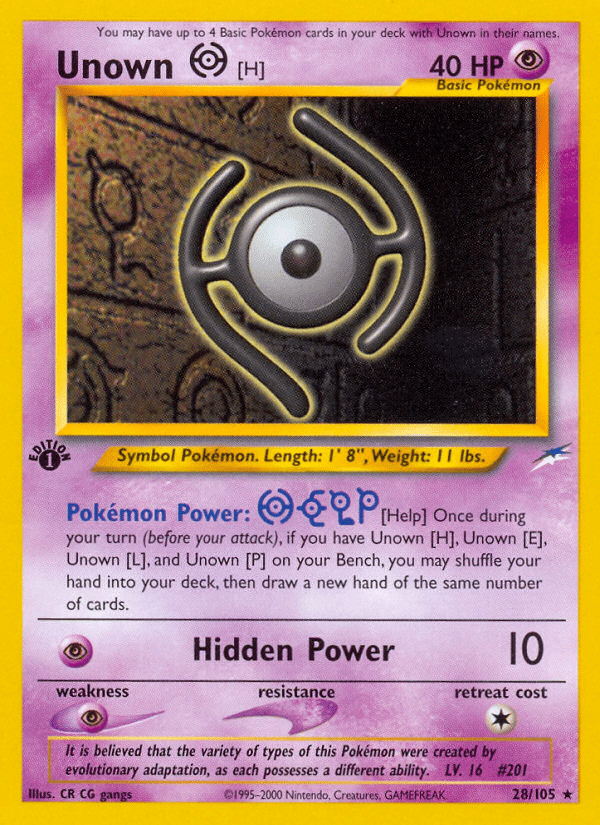 Unown [H] Pokémon Neo Destiny (28/105) – Neo