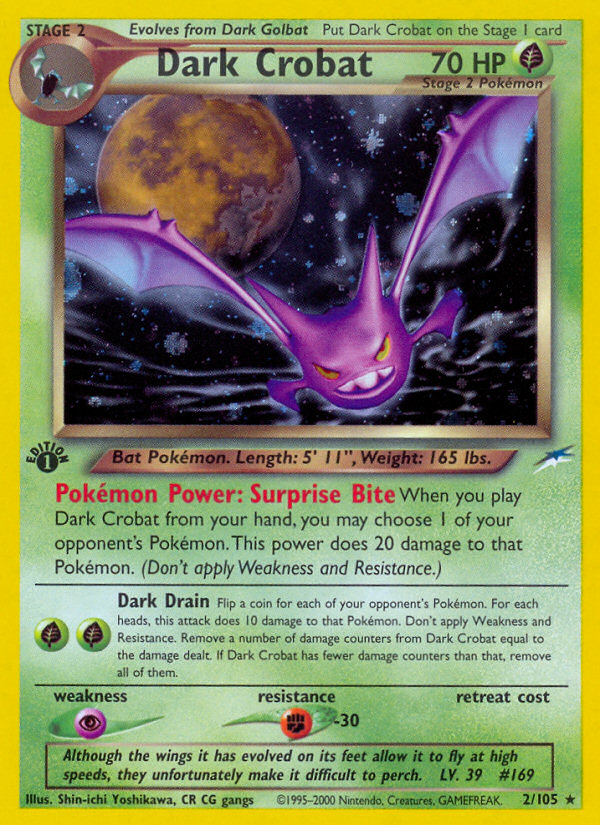 Dark Crobat Pokémon Neo Destiny (2/105) – Neo