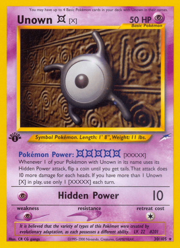 Unown [X] Pokémon Neo Destiny (30/105) – Neo