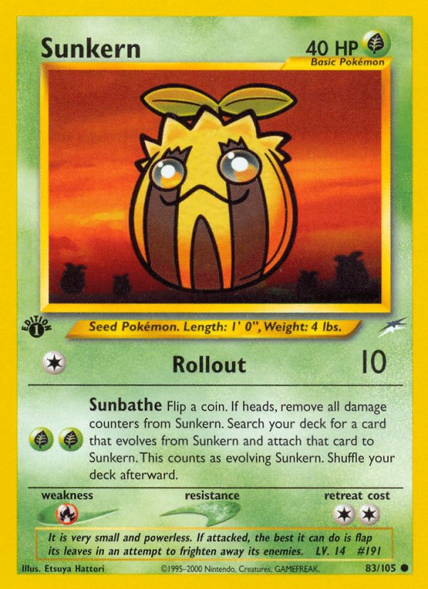Sunkern Pokémon Neo Destiny (83/105) – Neo