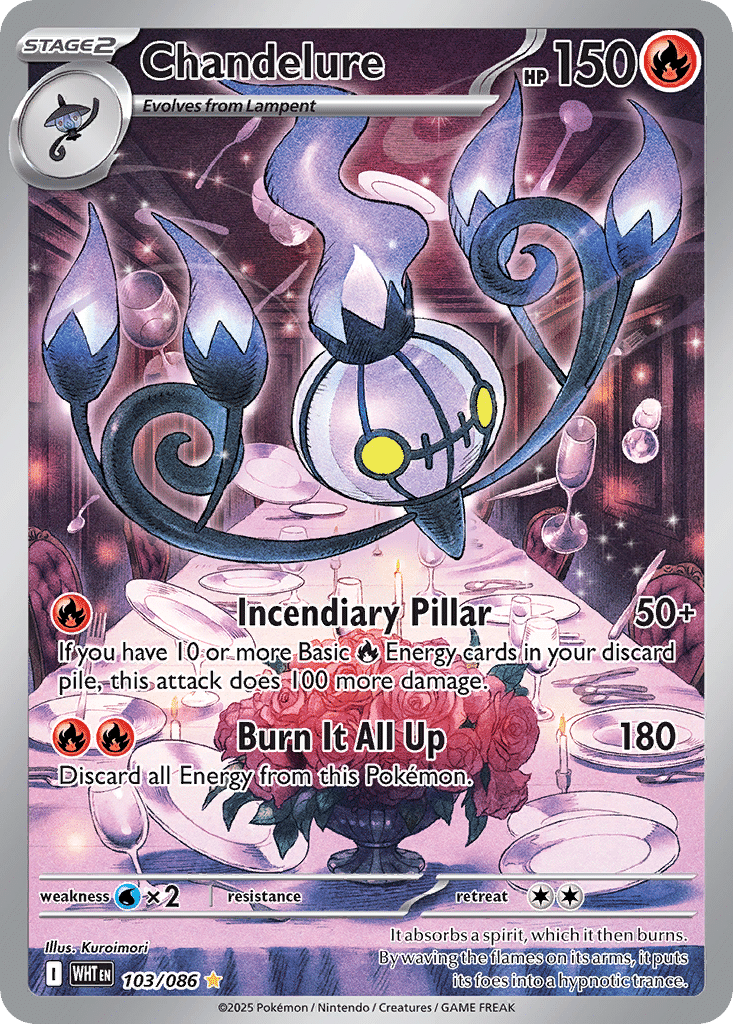 Chandelure Pokémon White Flare (103/86) – Scarlet & Violet