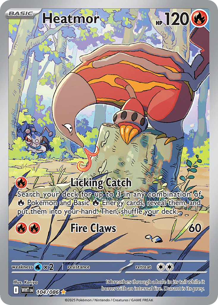 Heatmor Pokémon White Flare (104/86) – Scarlet & Violet