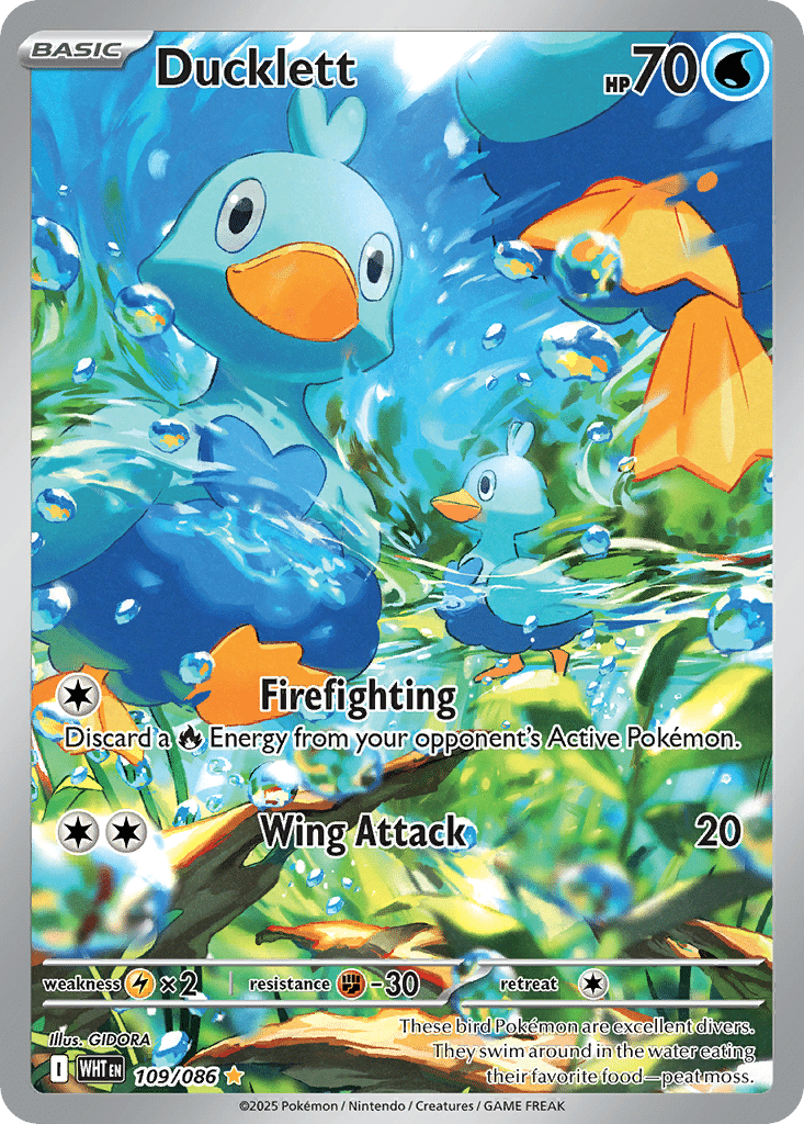 Ducklett Pokémon White Flare (109/86) – Scarlet & Violet