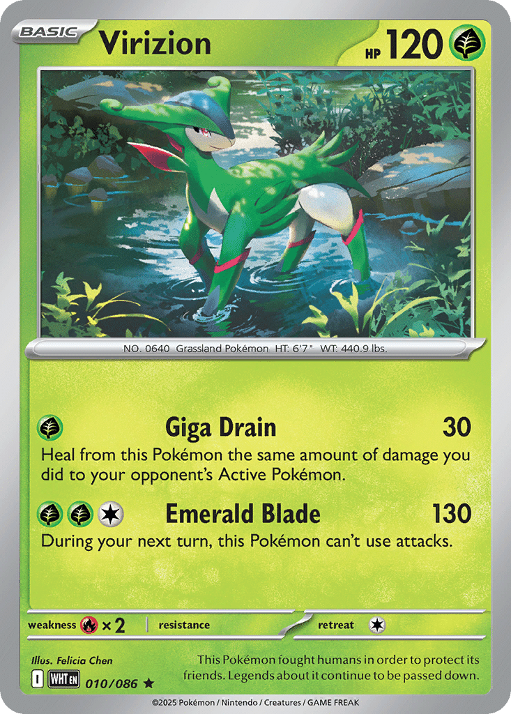 Virizion Pokémon White Flare (10/86) – Scarlet & Violet
