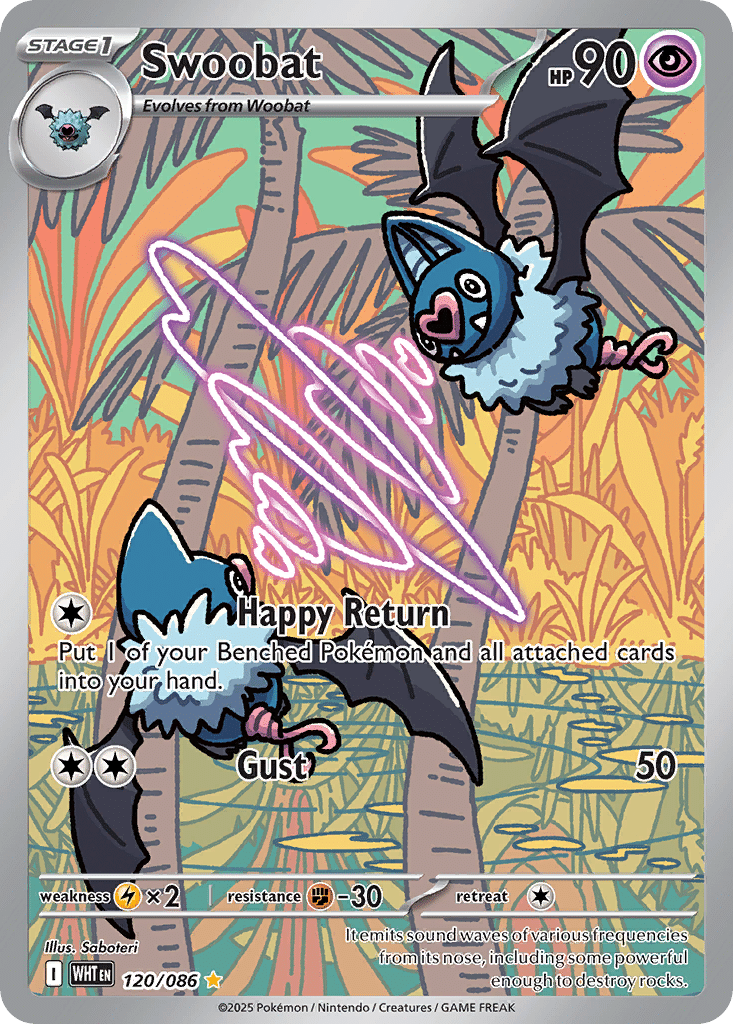 Swoobat Pokémon White Flare (120/86) – Scarlet & Violet