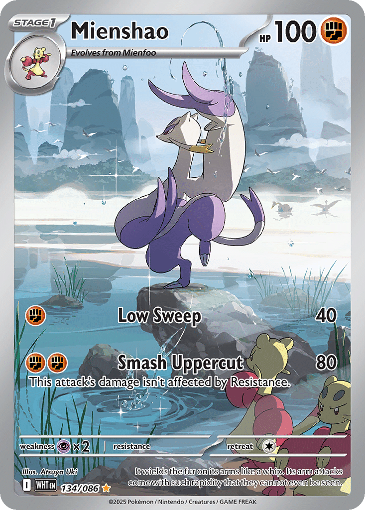 Mienshao Pokémon White Flare (134/86) – Scarlet & Violet