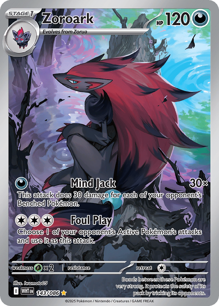 Zoroark Pokémon White Flare (143/86) – Scarlet & Violet