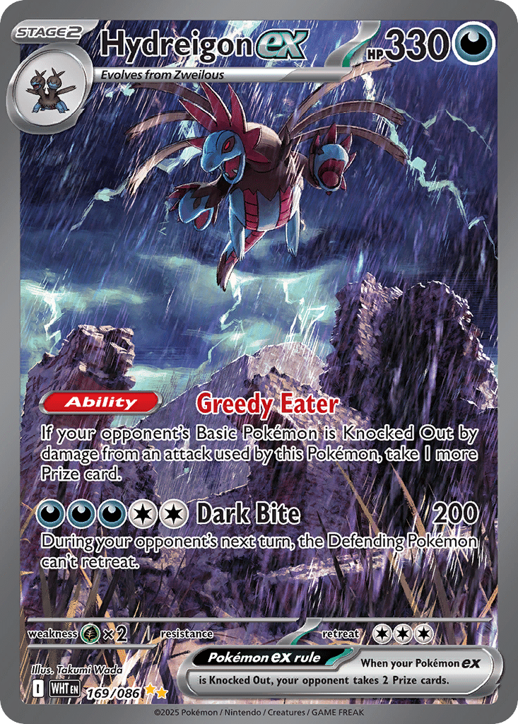 Hydreigon ex Pokémon White Flare (169/86) – Scarlet & Violet